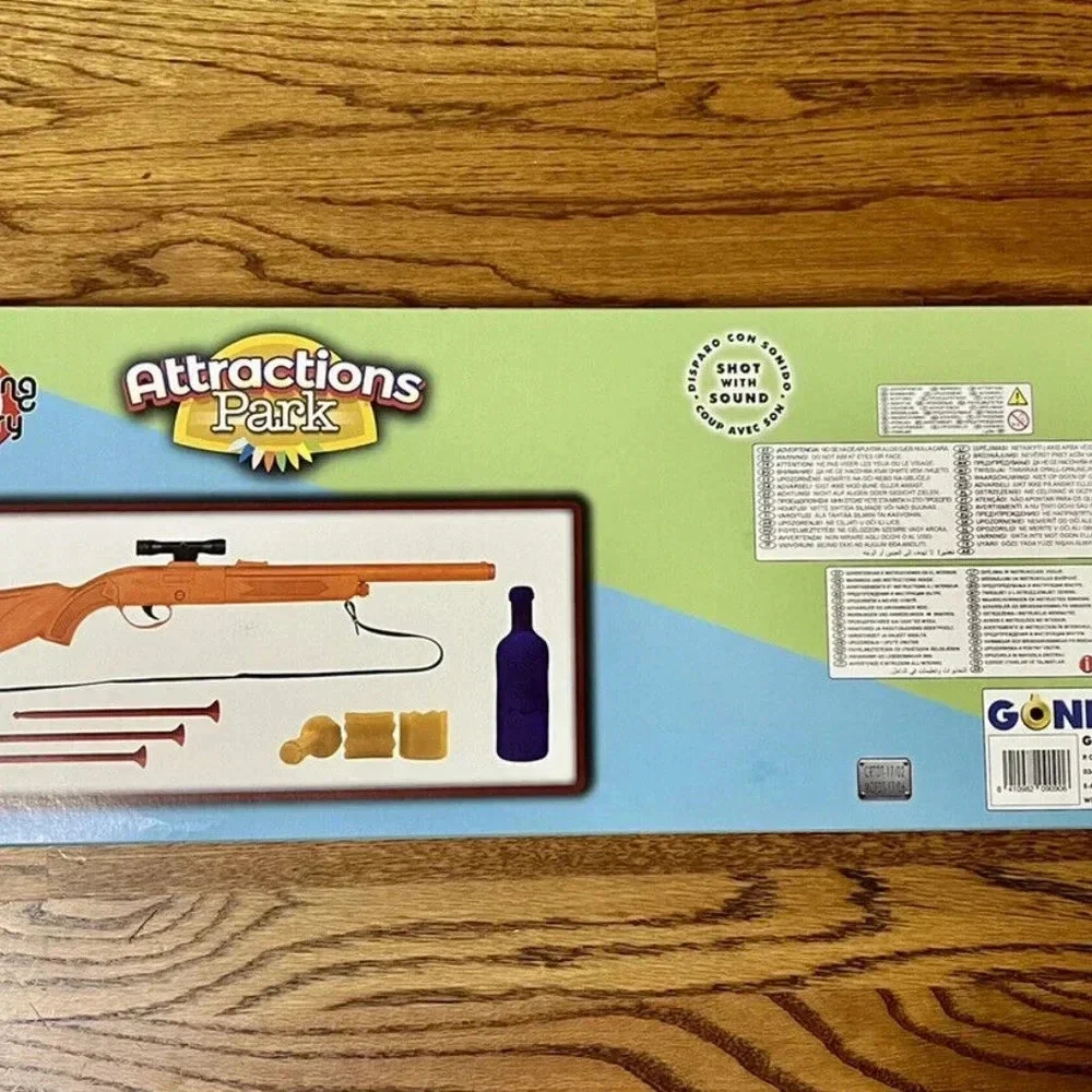 NEW RETRO Pretend Play Carnival Shooting Arcade Bottles Playset 909/0
